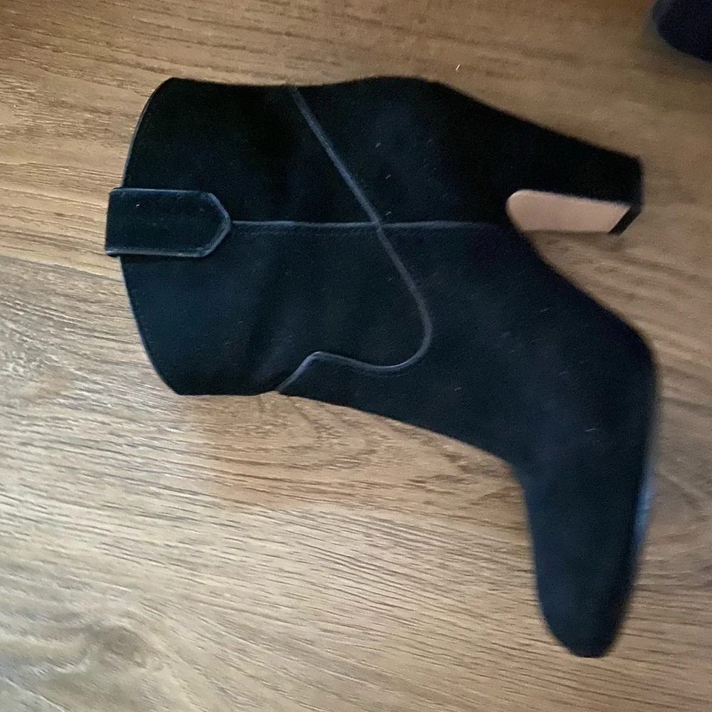 Gianvito Rossi / black Suede western heeled Ankle boots booties 36 6